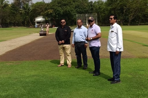 महाराष्ट्र विरुद्ध ओडिसा क्रिकेट सामन्यासाठी नागोठणेचे मैदान सज्ज
